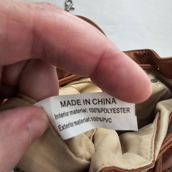 Rein & Bridle Tooled Vegan Leather Backpack Brown Western Boho Studded - Picture 13 of 13